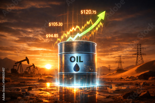 Visualizing Global Energy Market Surge Crude Oil Prices Rocketing, Fueling Economic Futures and Growth