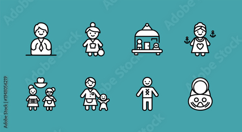 People icons in various pose