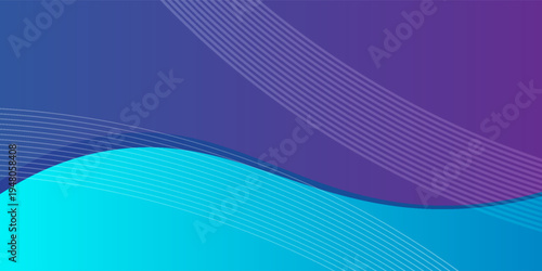 Abstract Purple and Blue Wave Background with Elegant Diagonal Lines. vector illustration