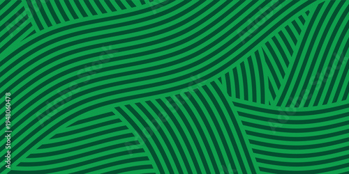 farm green banner, organic abstract background with fields. wavy green lines, natural organic products. ecology background. striped farmer green Pattern