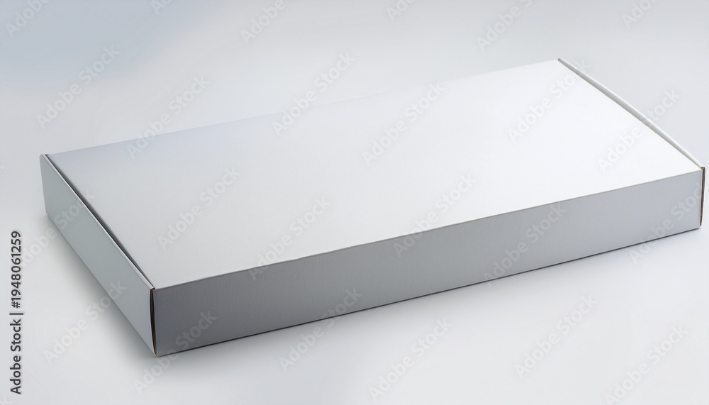 Naklejka premium Blank White Cardboard Box Template For Packaging Design