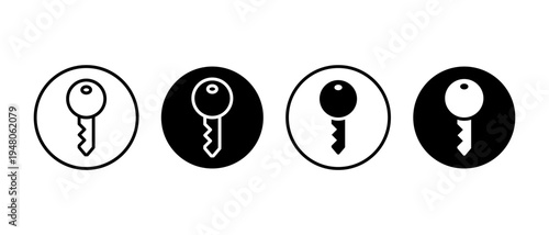 Key Icon Vector Set. Access, Password and Login Symbol