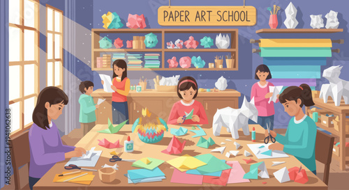Children's Paper Art School: Kids Crafting Origami and Paper Sculptures