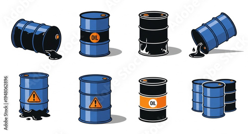 Oil Drums and Spills - A Visual Representation of Petroleum Industry Concerns.