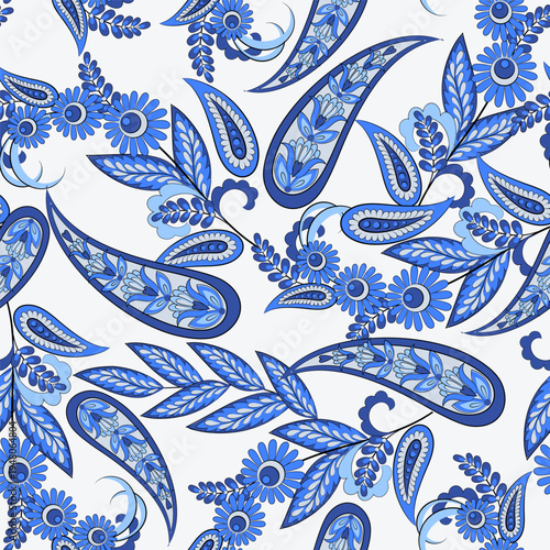 Paisley Seamless pattern fashion design. Vector pattern for textile design and fabrics.