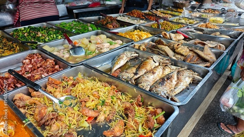 Curry and rice shop in Thailand.