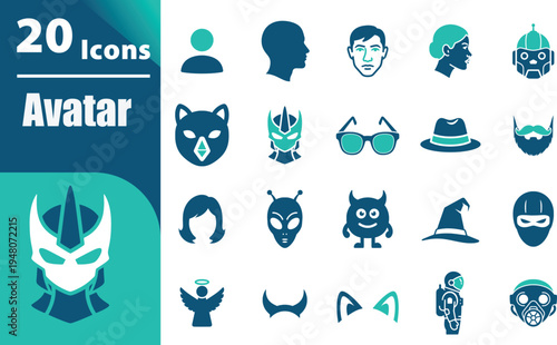Collection of Various Avatar Icons.