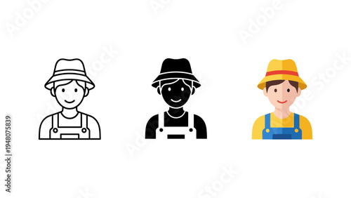 three construction workers in safety gear flat design vector illustration