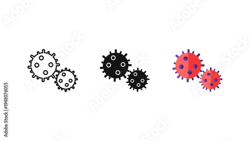 set of colorful decorative gears and sprockets flat design vector illustration
