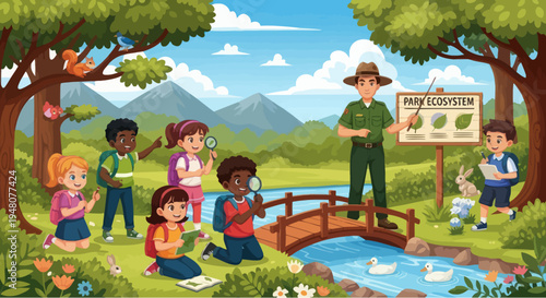 Park Ranger Teaches Diverse Kids About Ecosystems in Nature