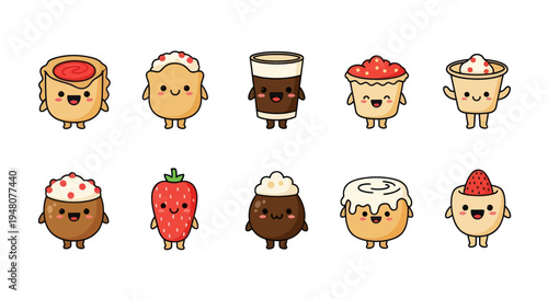 Cartoon food characters collection