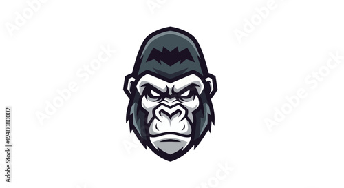 Cartoon Gorilla Face Closeup.