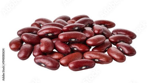Schilderij op canvas Isolated heap of raw red kidney beans, nutritious ingredient for healthy cooking