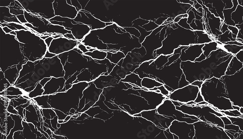 Complex realistic lightning storm web vector background.