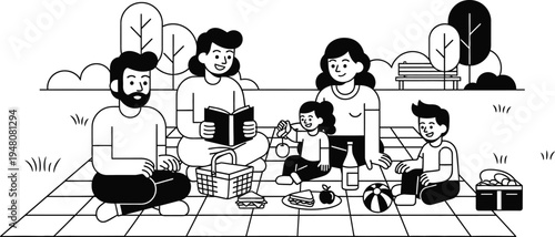 family picnic in park