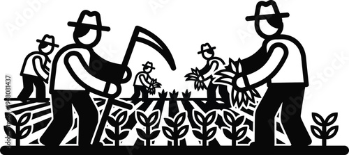 farmers working in field