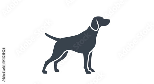 Dog Silhouette Standing.