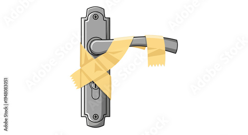 Door Handle with Tape.