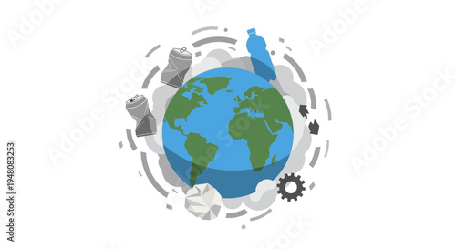 Earth Globe with Gears.