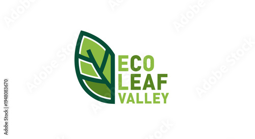 Eco leaf valley green logo.