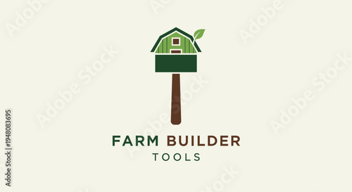 Green house on a farm tool.