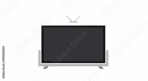 Modern television with antenna on top.