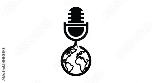 global podcast microphone icon
