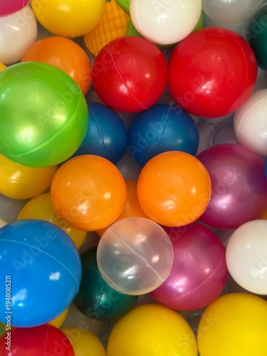Wallpaper Mural Colorful balls in a ball pit for sensory development of young children in a playroom. Torontodigital.ca