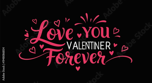 Valentines day love message illustration