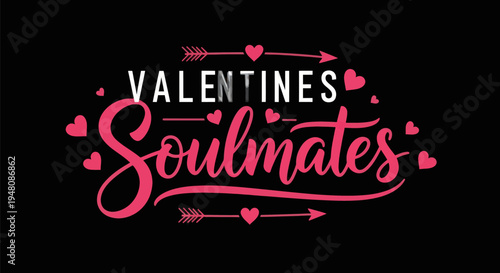 Valentines soulmates graphic illustration