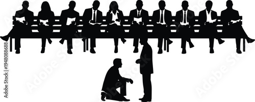 Group Interview and Authority Silhouette Scene