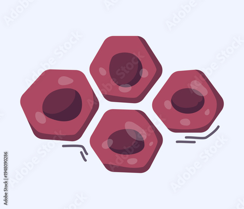 Biological Cells Structure Hexagonal Shape Science Concept