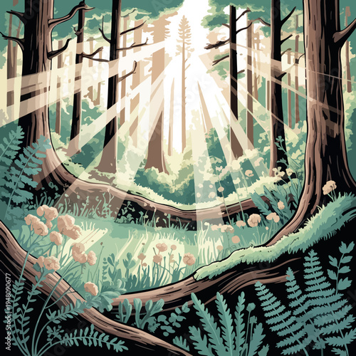 Adobe Illustrator Artwork  A Forest clip art 