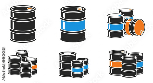 Oil Drums - A Collection of Industrial Storage Containers.