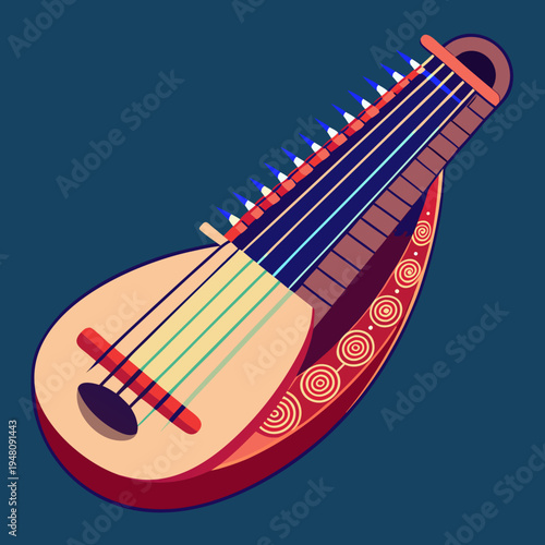 A traditional stringed musical instrument
