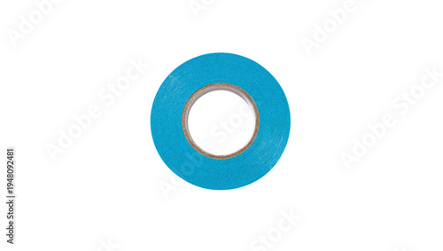 Tableau sur toile Isolated vibrant blue roll of adhesive masking tape for painting and crafting pr