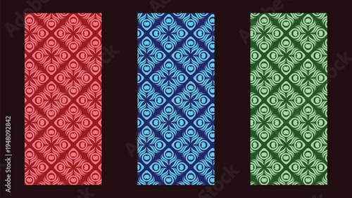 Colorful Retro Geometric Pattern Panels Background