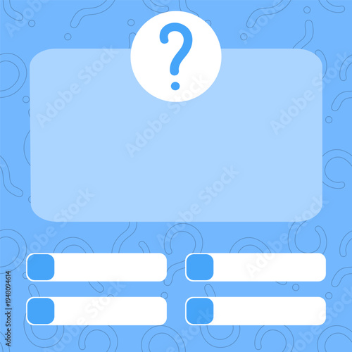 Quiz show vector template. For game Question and answers design. Vector quiz for game.