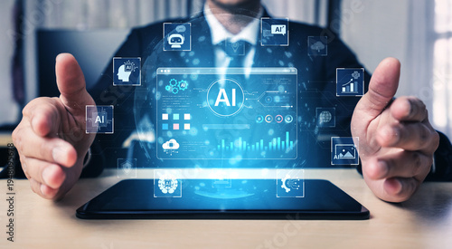 Foto A user interface for a generative AI platform