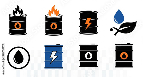 Oil and Energy Icons - A Collection of Industry Symbols.