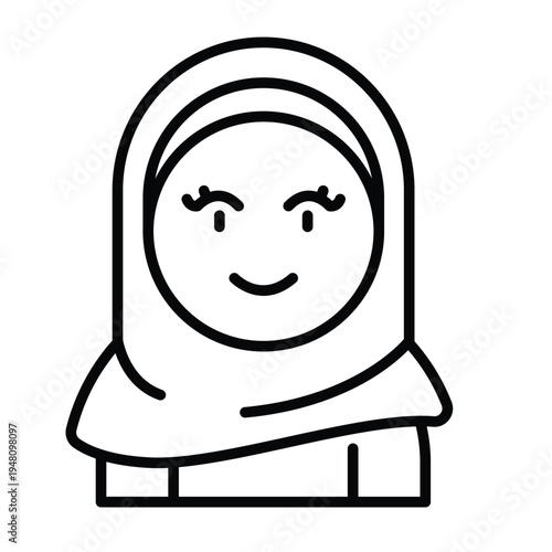 Ramadan icon of an muslimah
