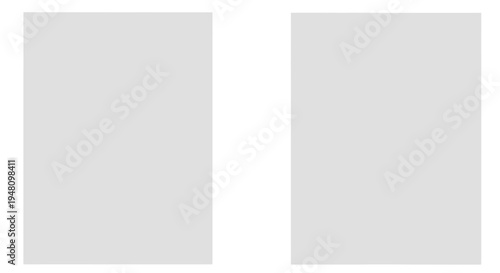 Two identical grey rectangular panels side-by-side.