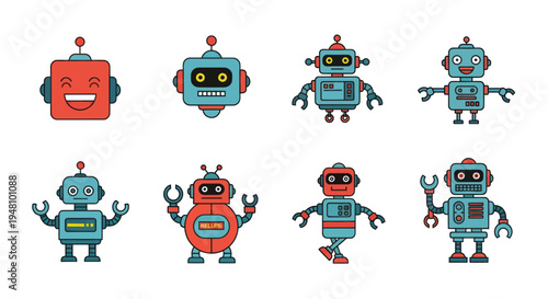 Cartoon robots collection