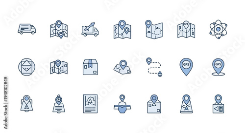 Delivery and navigation icons