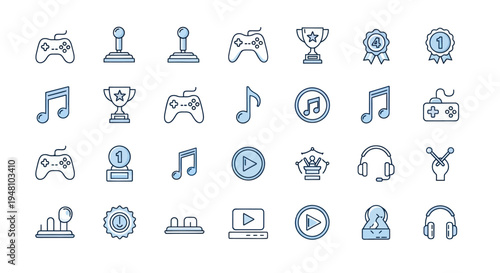Gaming icons vector set