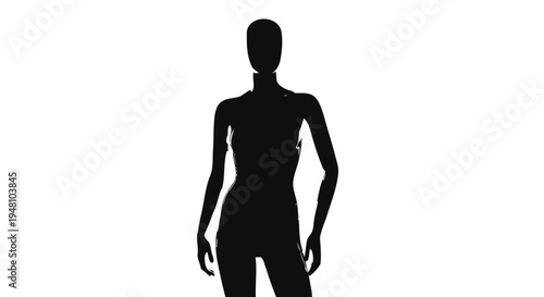 A stark black silhouette of a woman s figure simple and elegant silhouette