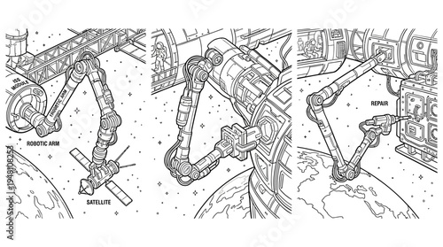 Space Station Robotic Arms in Action