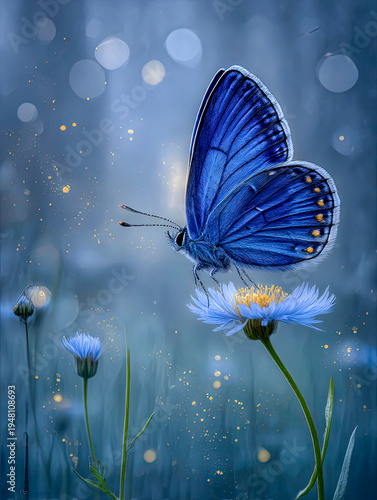 Saphire blue butterfly