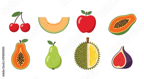 Colorful assortment of fresh fruits