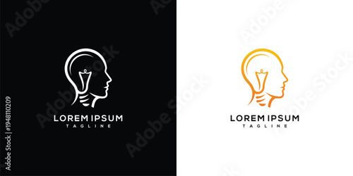 Idea Bulb Head Logo - Innovation Creativity Inspiration.
